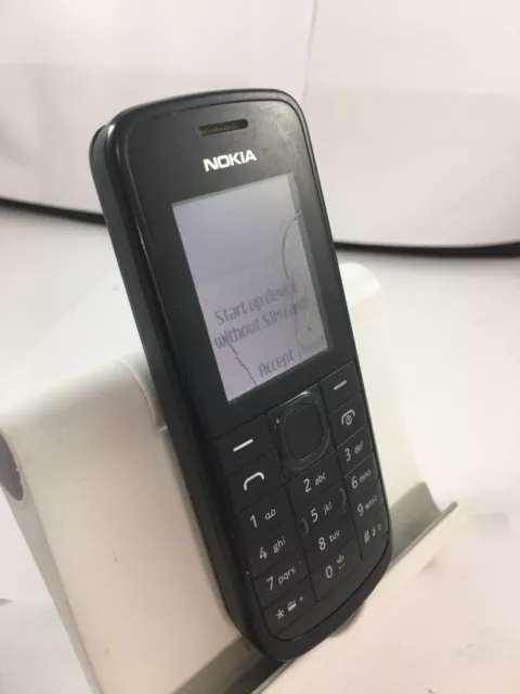 Nokia 109 Black Unlocked Mobile Phone Cracked 16 MB RAM 1.8" Screen Display