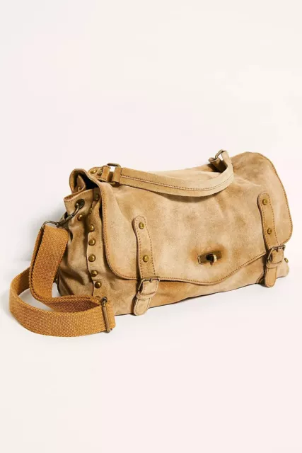 Mojave Distressed Leather Messenger Bag NEW
