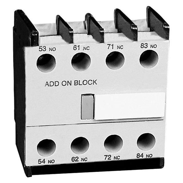 DAYTON 6EAT5 Aux Contact,IEC,4NC,120VAC/240VDC