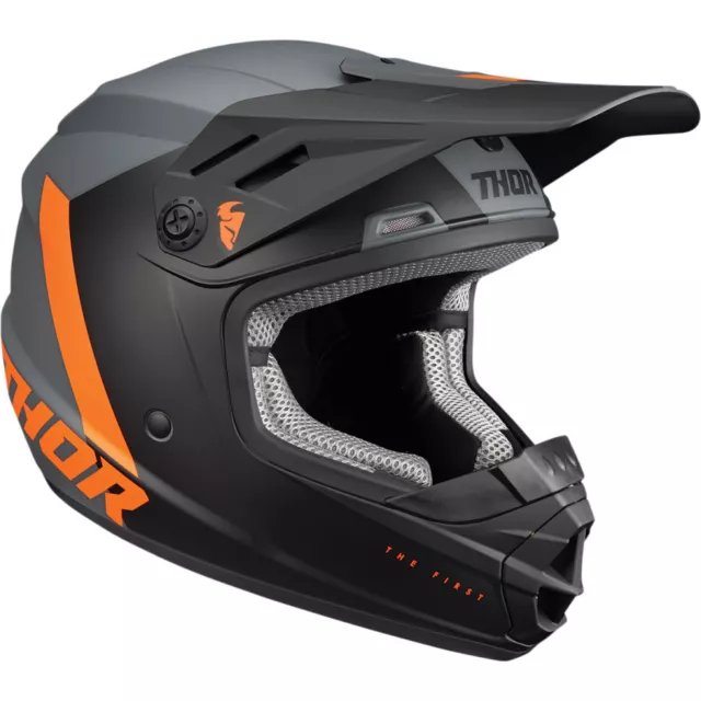 Jeunes Thor Sector Motocross MX Casque Enfants - Chev Anthracite/Orange