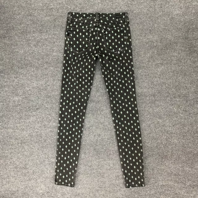 Paige Verdugo Ultra Skinny Jeans Womens 26 Mid Rise Diamond Patterned Ankle 3