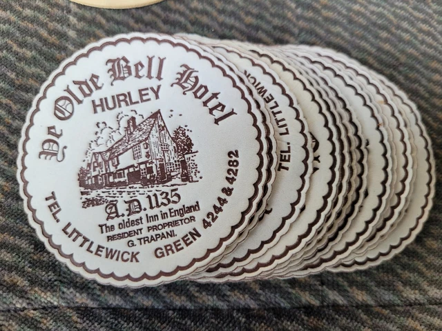 LOT OF 12 Ye Olde Bell Hotel Hurley BEER COASTER