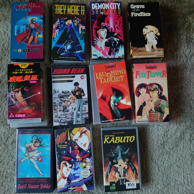 JAPANESE ANIME VHS movies Riding Bean plus another 10 tapes £55.00