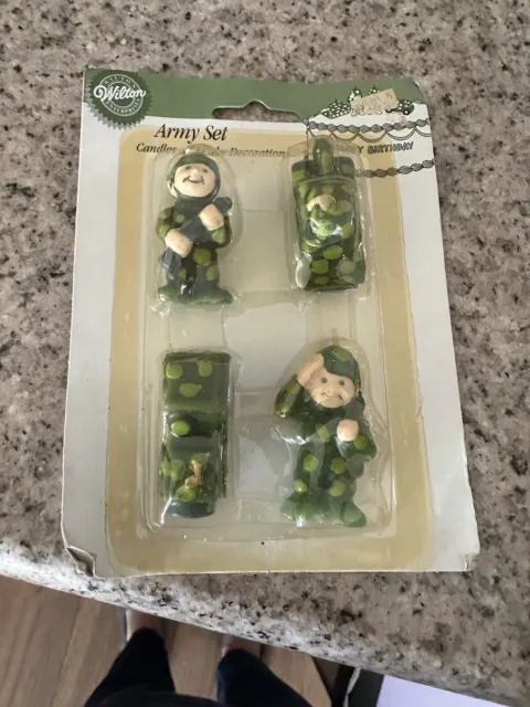 Vintage Wilton Army Set Candles 1991