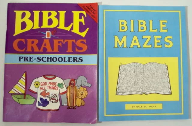 Bible Mazes Rod & Staff Rainbow Crafts Dale Yoder VBS Sunday School Lot of 2