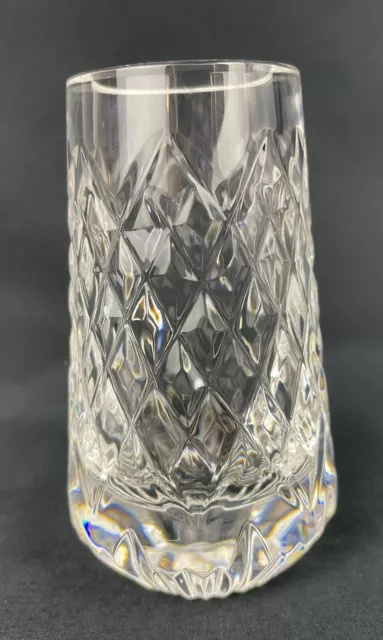 Tyrone Full Lead Crystal 4" Bud Vase ~ Ireland  - Crisscross/Diamond