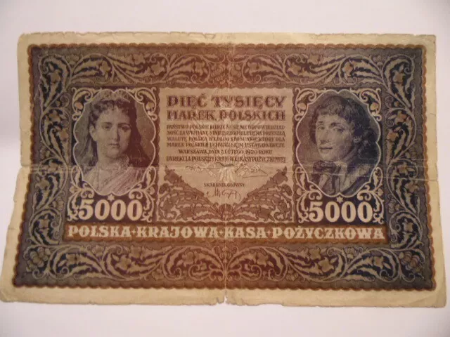 Pologne  Billet 5000 Marek 1920 / Poland