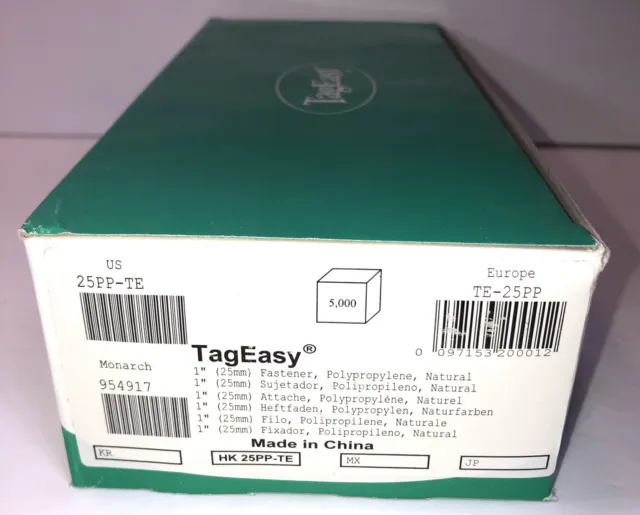 TagEasy Tag Easy 25PP-TE 1 Inch Fastener Monarch 954917 Box of 5000 Count New