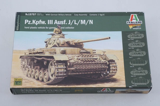 Italeri 15757 Pz.kpfw.iii Ausf.j / L/M/N 1:56 Modélisme