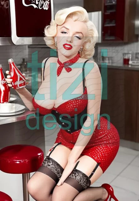 COCA COLA Marilyn Monroe Metal Tin Plaque Signs Poster Print Gil Elvgren ccmm27