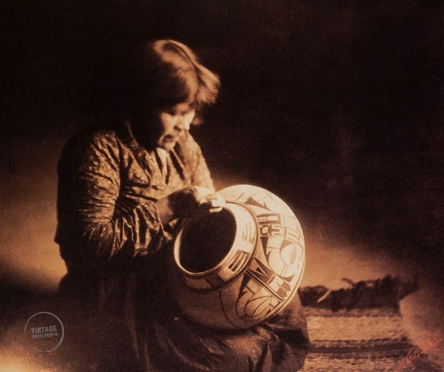 1900 Vintage Edward Curtis Photo Print Indian Nampeyo Original Engraving 11x13 1900 Vintage Edward Curtis Photo Print Indian Nampeyo Original Engraving 11x13