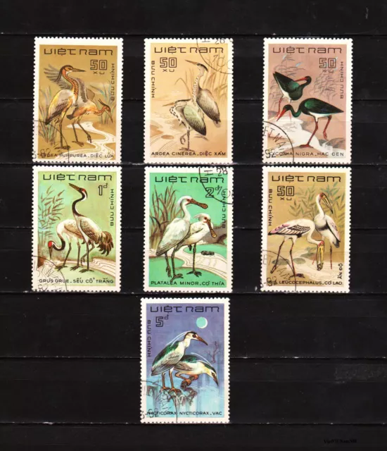 TimbresViet nam 1983  Oiseaux  Hérons Aigrette Ibis Grues Spatules Cigognes