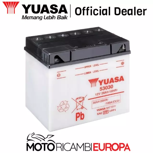 Batteria Yuasa 53030 Per Moto Guzzi California Stone (Kd) 1100 2001-2005