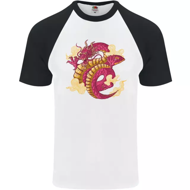 Un Cinese Dragon DA UOMO S/S Baseball T-Shirt