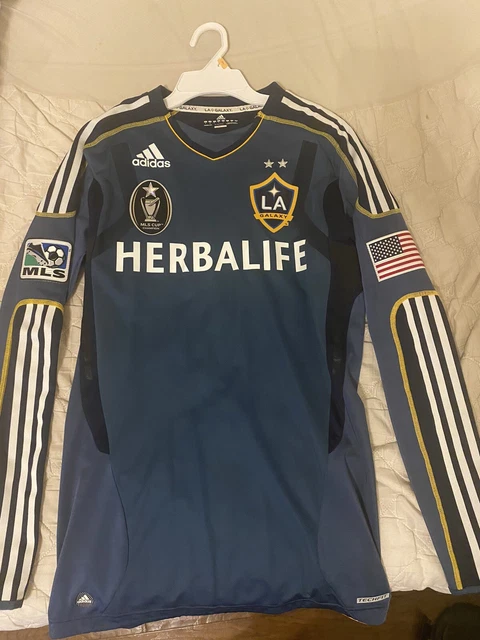 2011/12 LA GALAXY AWAY MLS CUP Longsleeve Techfit David Beckham #23 Size: SM