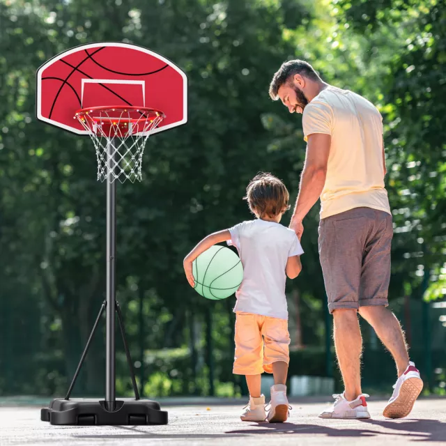 OUTDOOR POOLSIDE BASKETBALL Hoop Goal System Net Swimming Pool Party ...