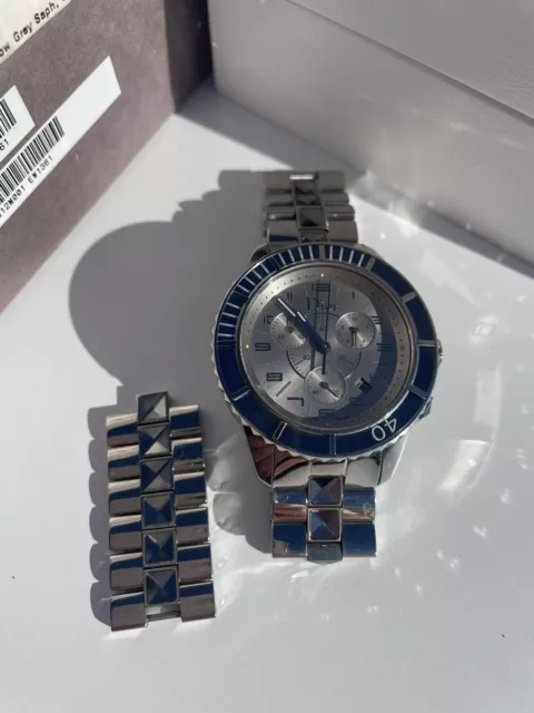 100% Authentic Christian Dior Grey Sapphire Crystal Watch