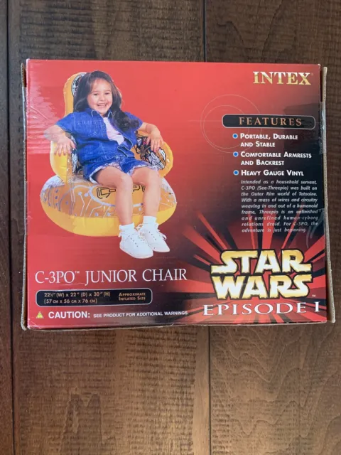 Star Wars C-3PO Episode 1: Intex Junior Kids Inflatable Chair, NIB