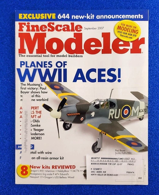FINE SCALE MODELER: Planes Of Wwii Aces! September 2007 Vol. 25 No. 7 ...