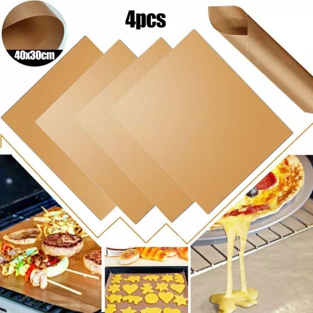 Reusable Non Stick Cooking Liner Oven Microwave Bbq Grill Baking Mat Sheet-Tray
