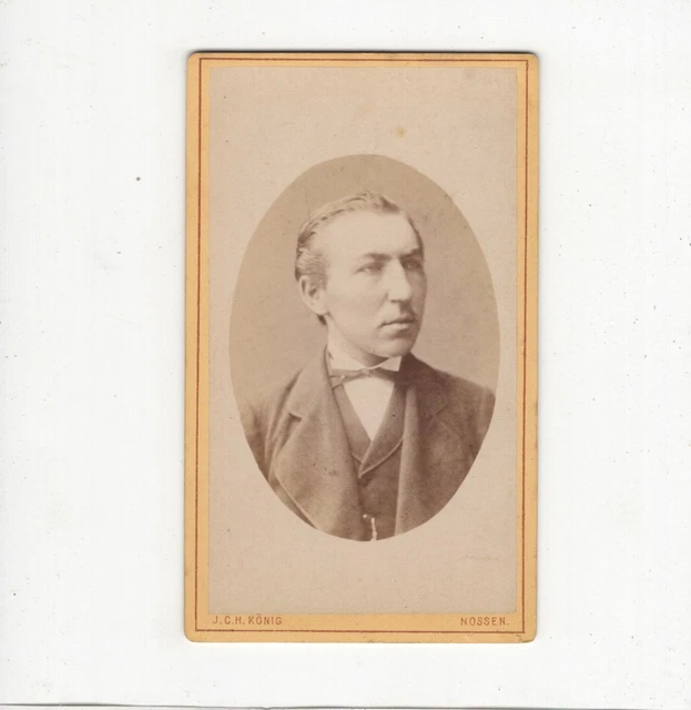 J.C.H. König CDV Foto Herrenportrait - Nossen 1870er