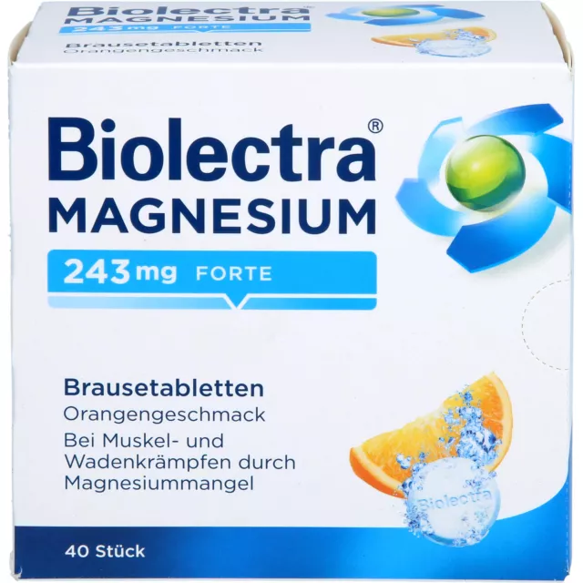 Biolectra Magnesium 243 mg forte Orange Brausetablette, 40 St. Tabletten 6789307