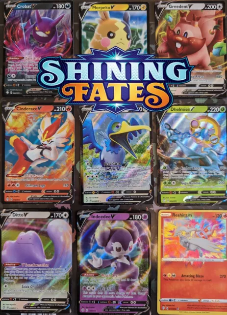 Sword & Shield Shining Fates Pokemon Card Singles V, Holo, Reverse Holo & Rare