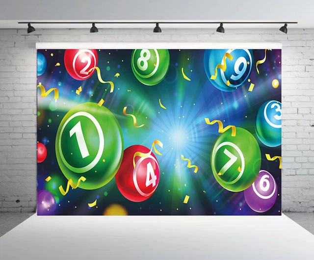 7X5FT FABRIC BINGO Balls Big Win Backdrop for Photography Party Photo