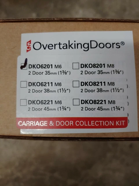 CaviSlider DKO6201C CARRIAGE AND DOOR COLLECTION KIT