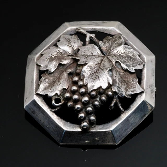 Broche Ancienne En Argent/vermeil Art Déco - Signée Georges Legros - Décor Marcassite