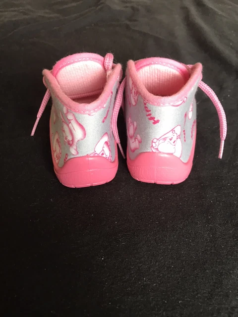 Baby Girls Shoes Kids Toddler Infant Uk 4 Eur 20 Pink & Grey Hippos From Tooti 4