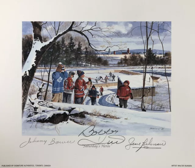 Saturday's Heroes Litho Signed by Beliveau, Bower & Hull