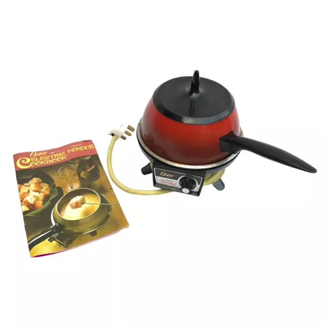 1970s Vintage Oster Electric Fondue Set - Retro Red - RARE Kitchen Collectible