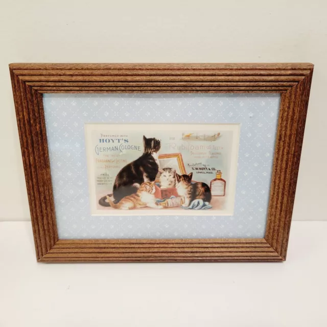 Framed Hoyt's German Cologne Advertising Reproduction Print 8 x 6
