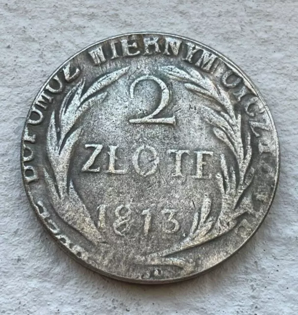 Coin 2 zloty 1813 Poland