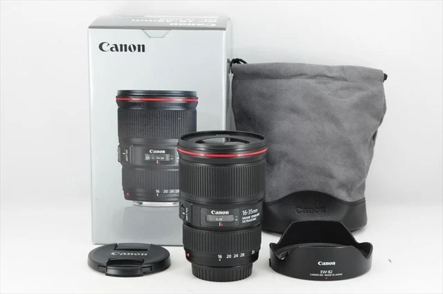 Canon EF 16-35mm f/4 L IS USM Lens + Hood Near Mint in Box From Japan #5015AN