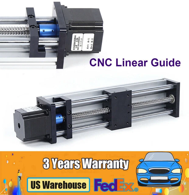 CNC LINEAR GUIDE Rail Slide Stage Actuator Ball Screw Motion Table Nema ...