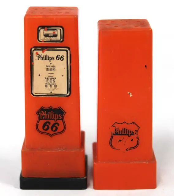 Vintage PHILLIPS 66 Gas Pumps Advertising Shakers Maquoketa Iowa