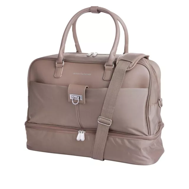 Samantha Brown Drop Bottom Weekender - Taupe