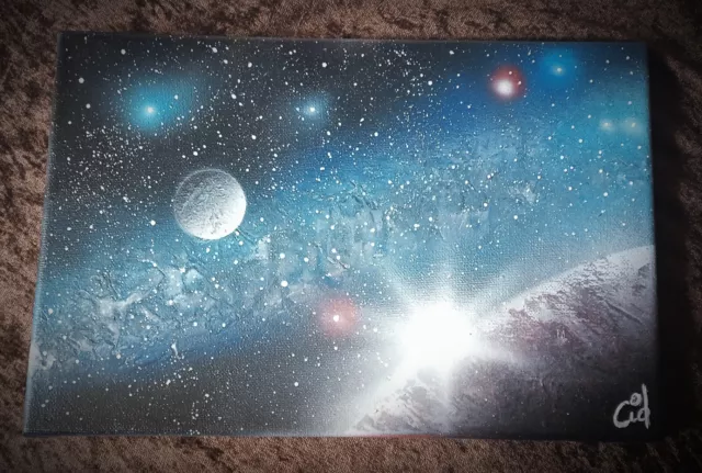 Spray Art - Toile 30x20: Arm of the Blue Galaxy