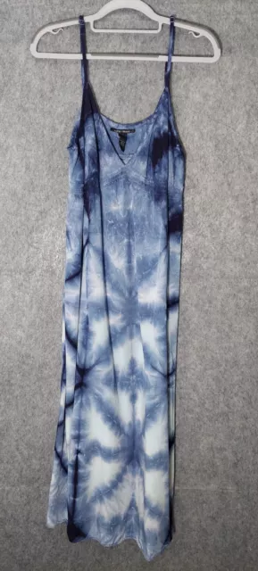 Lucky Brand Maxi Dress Large Tie Dye Adjustable Spaghetti Strap Empire Waist