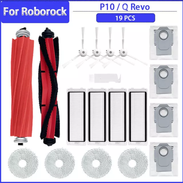 Mop Rags Dust Bag Hepa Filter For Roborock P10 / Roborock Q Revo Vacuum Cleaner 2