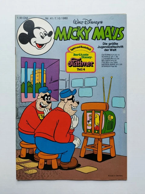Ehapa - Micky Maus Nr. 41 / 07.10.1980 - Top Zustand / Z1- (mit Beilage)