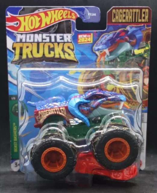 Hot Wheels Monster Trucks Oversized CAGE RATTLER Released 2023