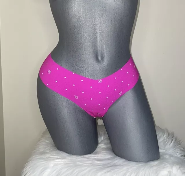 Victorias Secret PINK Neon FLORAL Raw No Show SEXY THONG Panty NWT