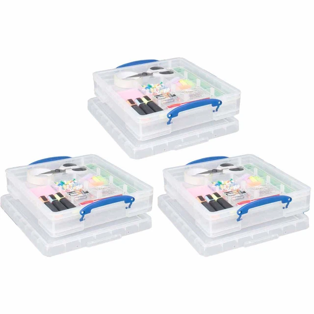 Caja realmente útil 7L Plus bandeja paquete de 3