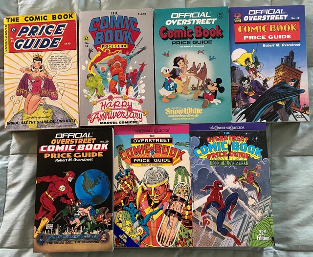 7 Overstreet Comic Book Guide #14, 16, 17, 19. 20, 22, 28 most are VG+ or better
