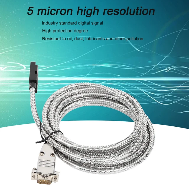 MAGNETIC SCALE ENCODER Reading Head Digital Readout 5 Micron Resolution ...