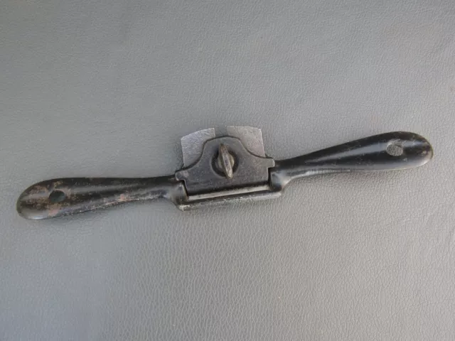 Vintage iron spoke shave flat sole old tool B casting by Stanley Rule & Level Co