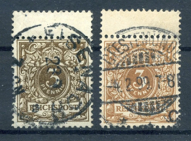 882439) DR Krone-Adler Nr. 45 a + c ZS oben gestempelt, geprüft